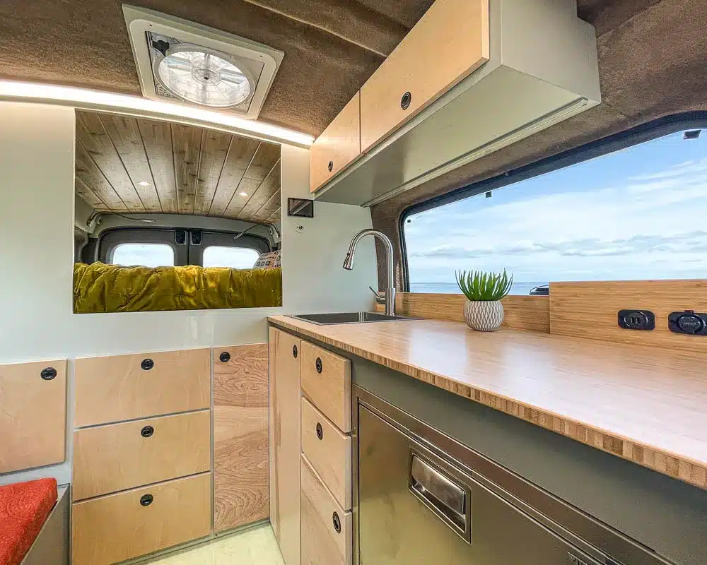 Ford Transit van conversion build from the talented team of Camp N Car in Port Townsend Washington, a full build that was finished from a van that was unfinished.