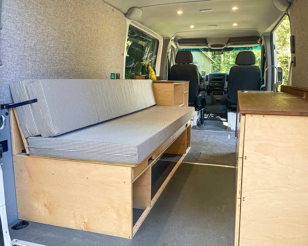 Amazing converted Mercedes Sprinter van with a simple yet functional build completed for the Price Ford dealership in Port Angeles Washington.