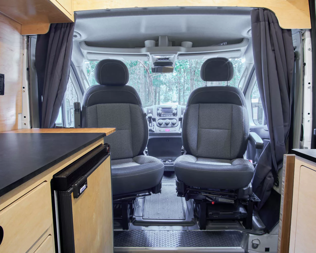 Step inside perfection on wheels! This ProMaster is packed with features that make it feel more open and homey than most van conversions. All in the 136-inch wheelbase package. Say goodnight to mediocre builds!