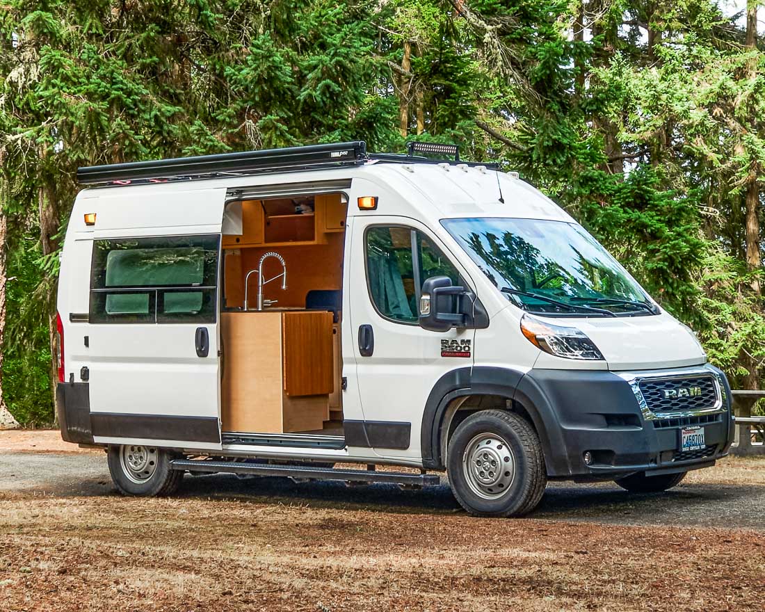 Step inside perfection on wheels! This ProMaster is packed with features that make it feel more open and homey than most van conversions. All in the 136-inch wheelbase package. Say goodnight to mediocre builds!