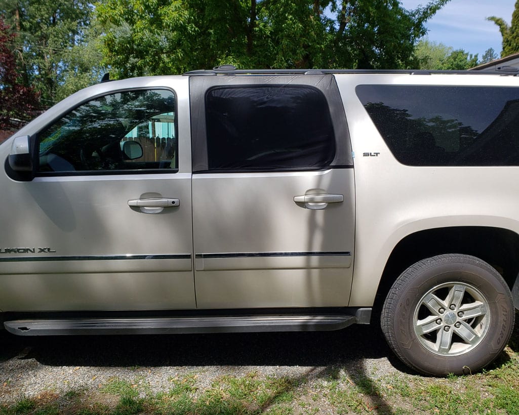 Amazing camper build for comfortable sleeping in a 2017 Toyota RAV4 that stows away in the rear cargo area made by the conversion shop of Camp N Car in Port Townsend Washington.